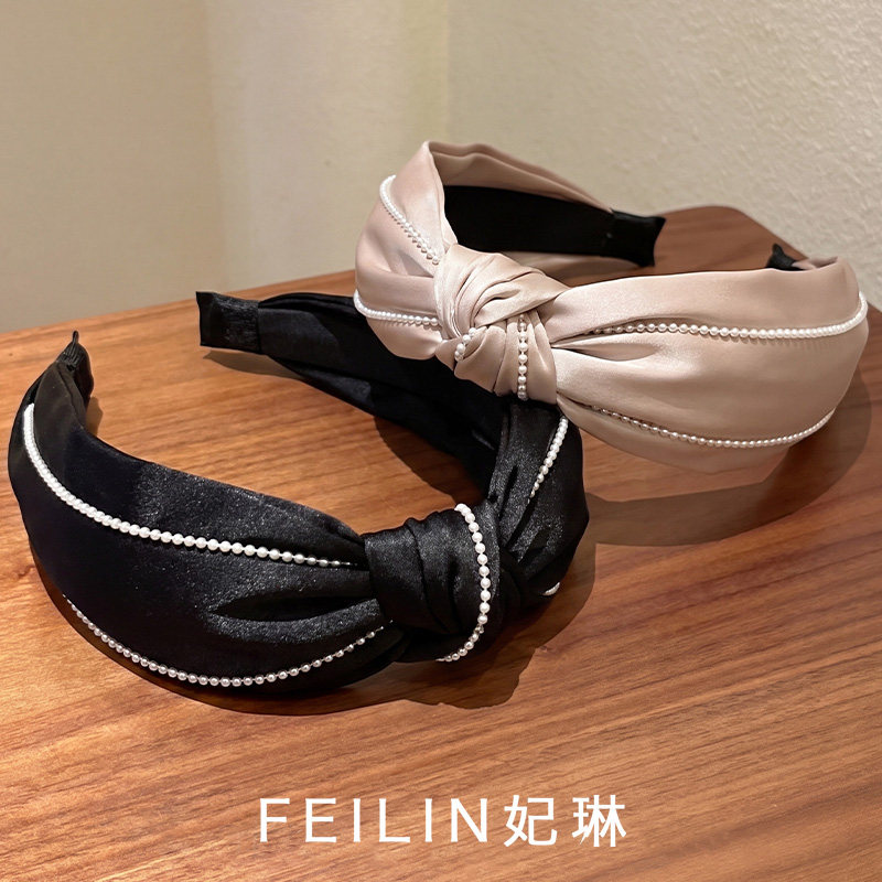发卡头饰发箍女森系仙美发箍宽边缎面洗脸头箍网红夏季高级感头窟