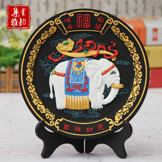 炭雕工艺品太平有象吉祥如意大象摆件客厅乔迁礼品家居装饰品摆设
