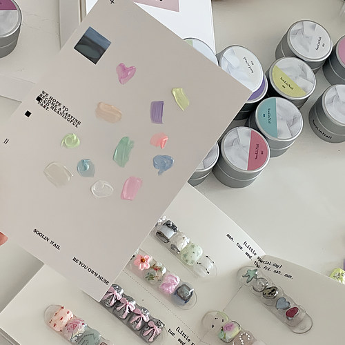 SooLinNail 丝绸系列甲油胶S01-S12慕斯奶油绵密质地立体造型3g