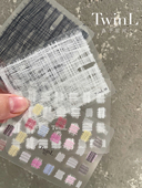 TwinL定制出品 ins风美甲布纹贴纸 蕾丝布纹风薄韧贴纸