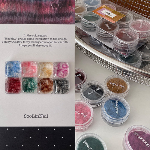 SooLinNail 素林美甲毛毛皮草美甲素材冬日毛毛小众毛尼美甲