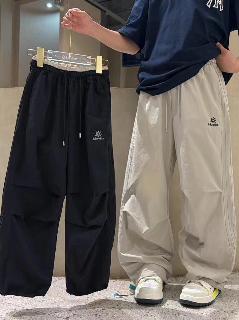 男童裤子夏季薄款2026新款痞帅潮酷中大童宽松速干夏装儿童工装裤