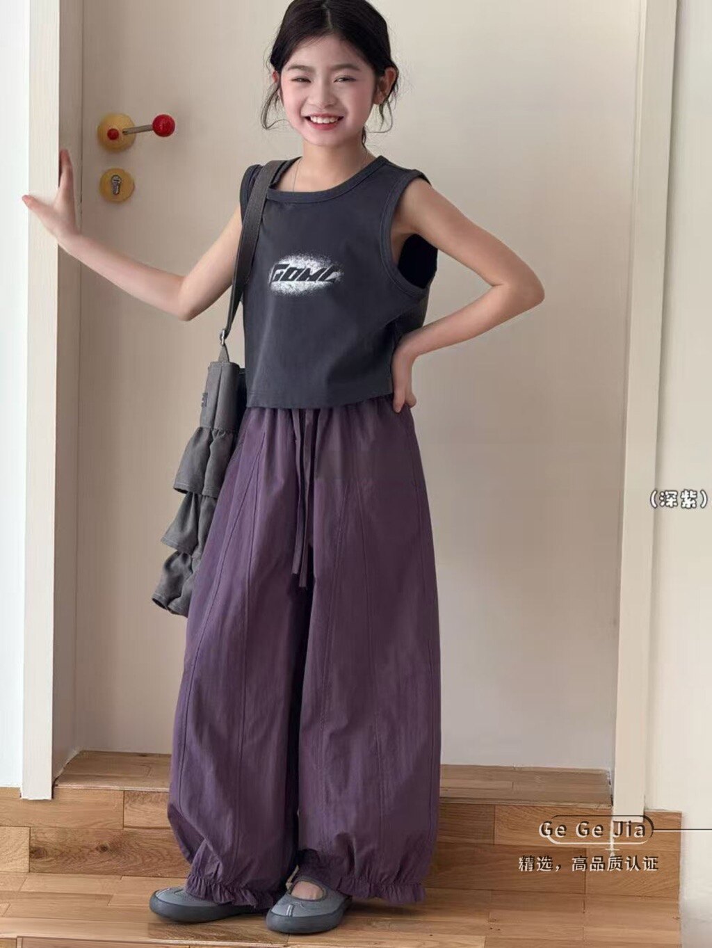 女童防晒裤2026新款夏季薄款哈伦裤儿童速干灯笼裤女孩宽松花苞裤