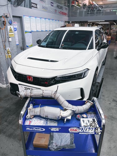 Aupto排气管改装思域Type-r FL5 三元头段带隔热/前管带隔热/直通