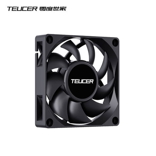 TEUCER 7015薄扇台式电脑机箱7cm风扇黑色7015温控静音CPU散热器