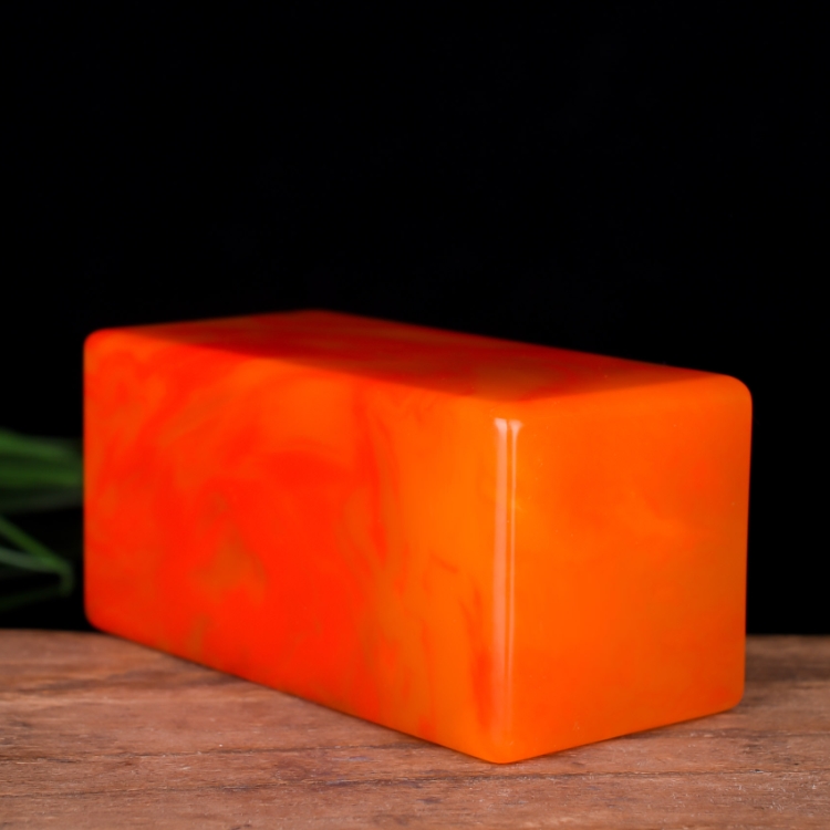 天然新疆和田玉印章鸡血玉印章料手把件篆刻印章镇尺书镇印章