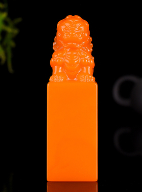 天然和田玉印章玉料雕刻玉狮