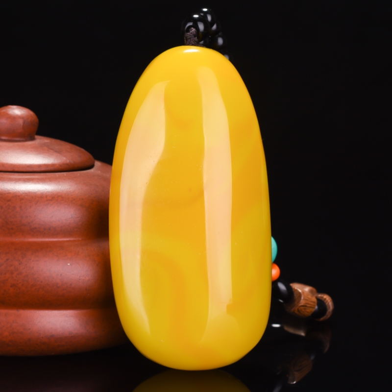 天然新疆和田玉黄玉籽料原石手把件和田黄玉原石手玩件挂件把件