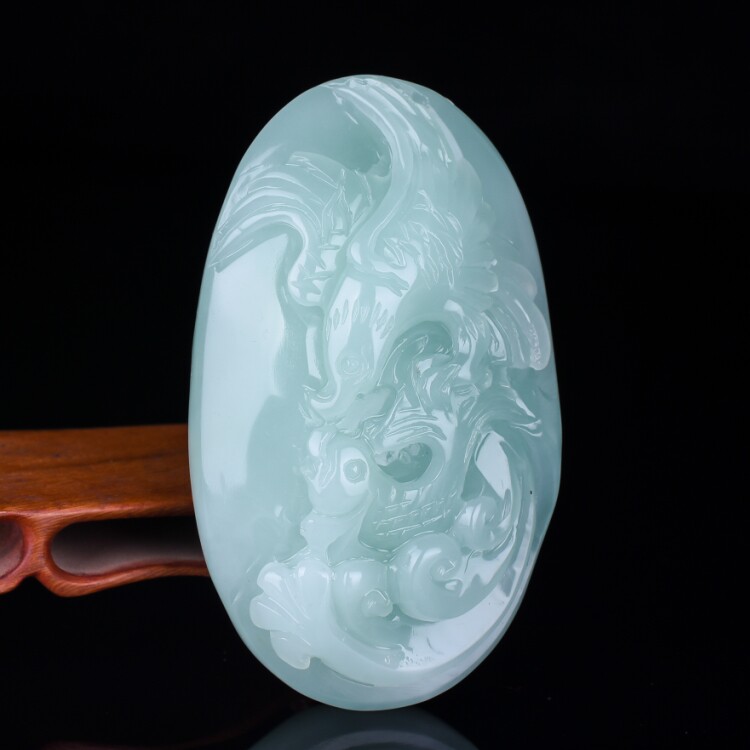 天然和田玉青白玉抓住机遇玉鹰把件玉大展鸿图玉鱼手把件挂件摆件