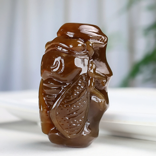 和田玉糖料竹子玉蝉手把件节节高糖玉知了把玩件玉挂件新疆玉器