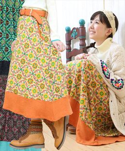 titicaca民族风森系复古半身裙文艺清新碎花裙