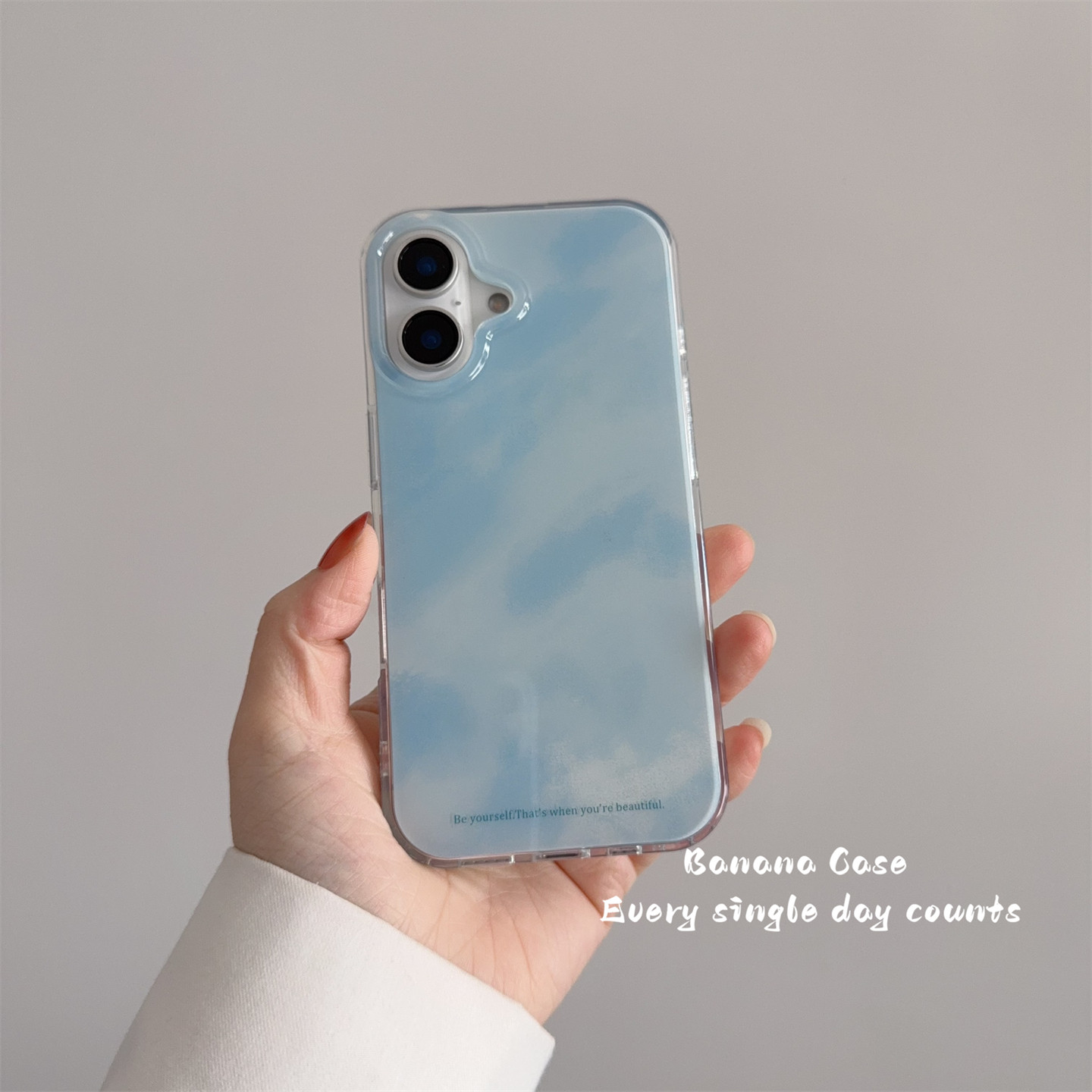 BananaCase小众ins冰川蓝晕染适用16promax苹果15pro手机壳iPhone13光面17promax新款防摔16简约保护套14硬壳,3C数码配件,手机保护套/壳,淘宝优惠券,粉丝福利购,淘宝优惠卷