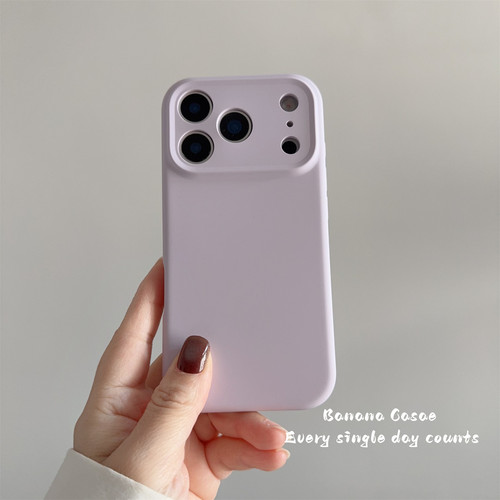 小众ins简约温柔淡紫硅胶手机壳