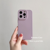 BananaCase韩国ins小众温柔淡紫色适用苹果17promax手机壳iPhone14pro全包13防摔12 15pro软壳16plus软13mini