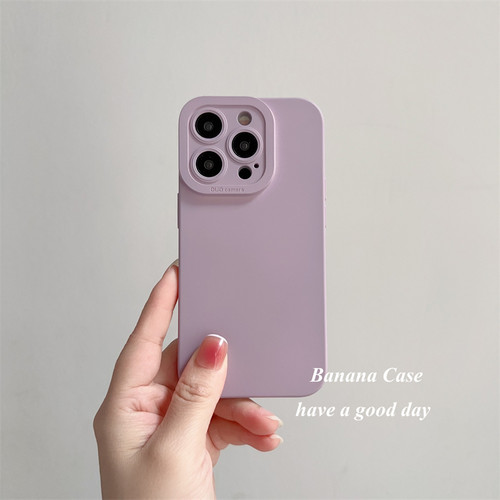 韩国ins小众温柔淡紫色硅胶软壳