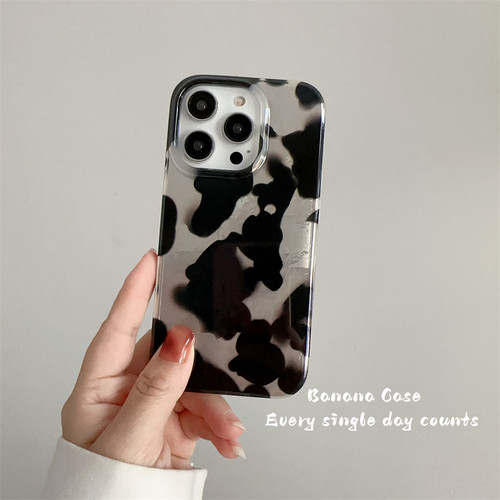 小众复古黑白晕染手机壳保护套