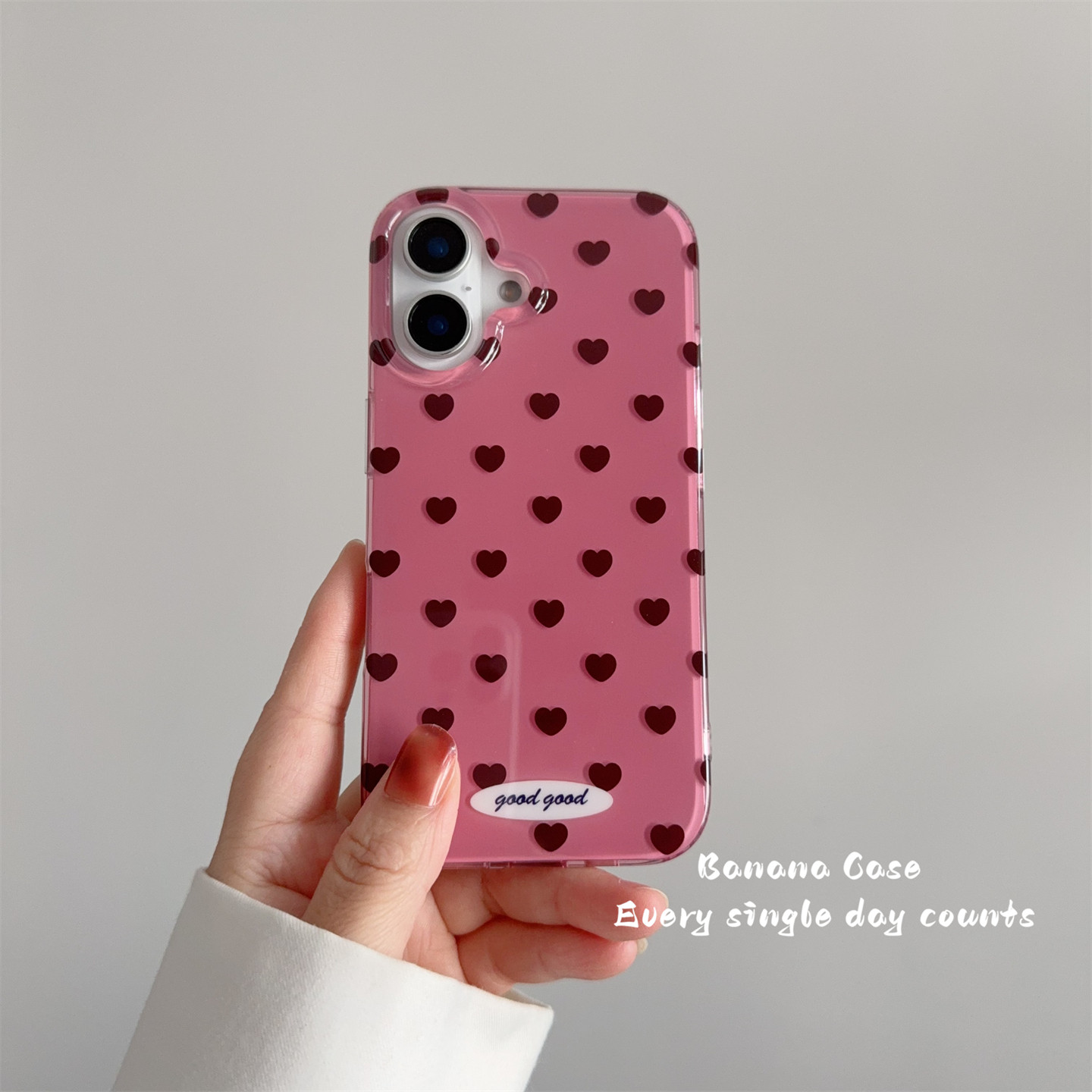 BananaCase韩国ins莓粉复古满屏小爱心适用iPhone16苹果15promax手机壳14pro全包防摔13新款16promax保护套硬,3C数码配件,手机保护套/壳,淘宝优惠券,粉丝福利购,淘宝优惠卷