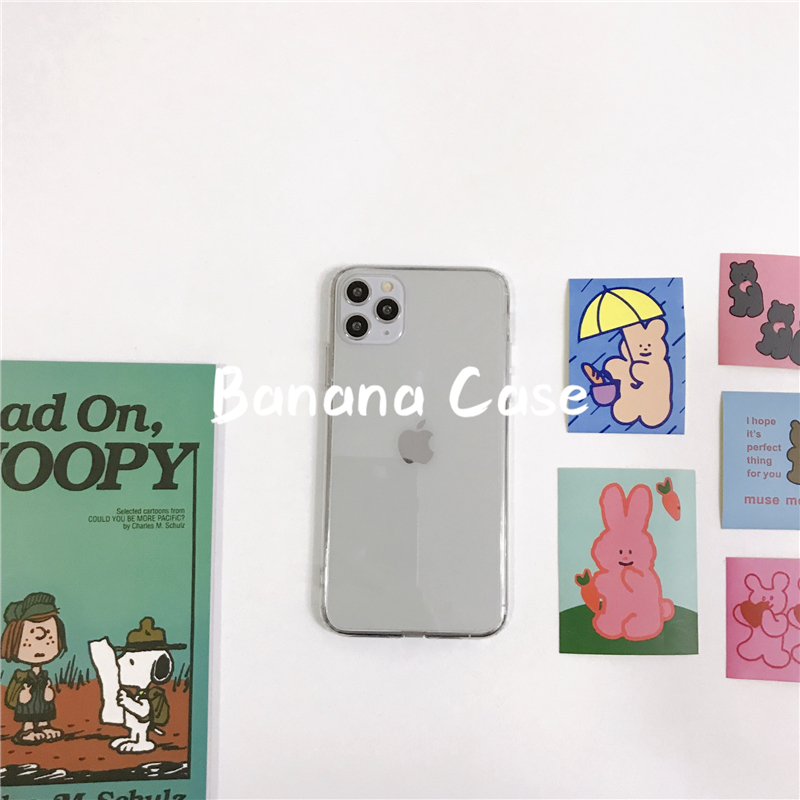 BananaCase简约透明适用苹果13手机壳iPhone12亚克力11pro/xr/x硬壳15promax防摔14pro保护套13pro男16promax