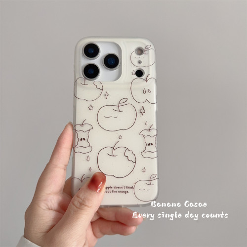 小众ins泼墨线条苹果磨砂手机壳