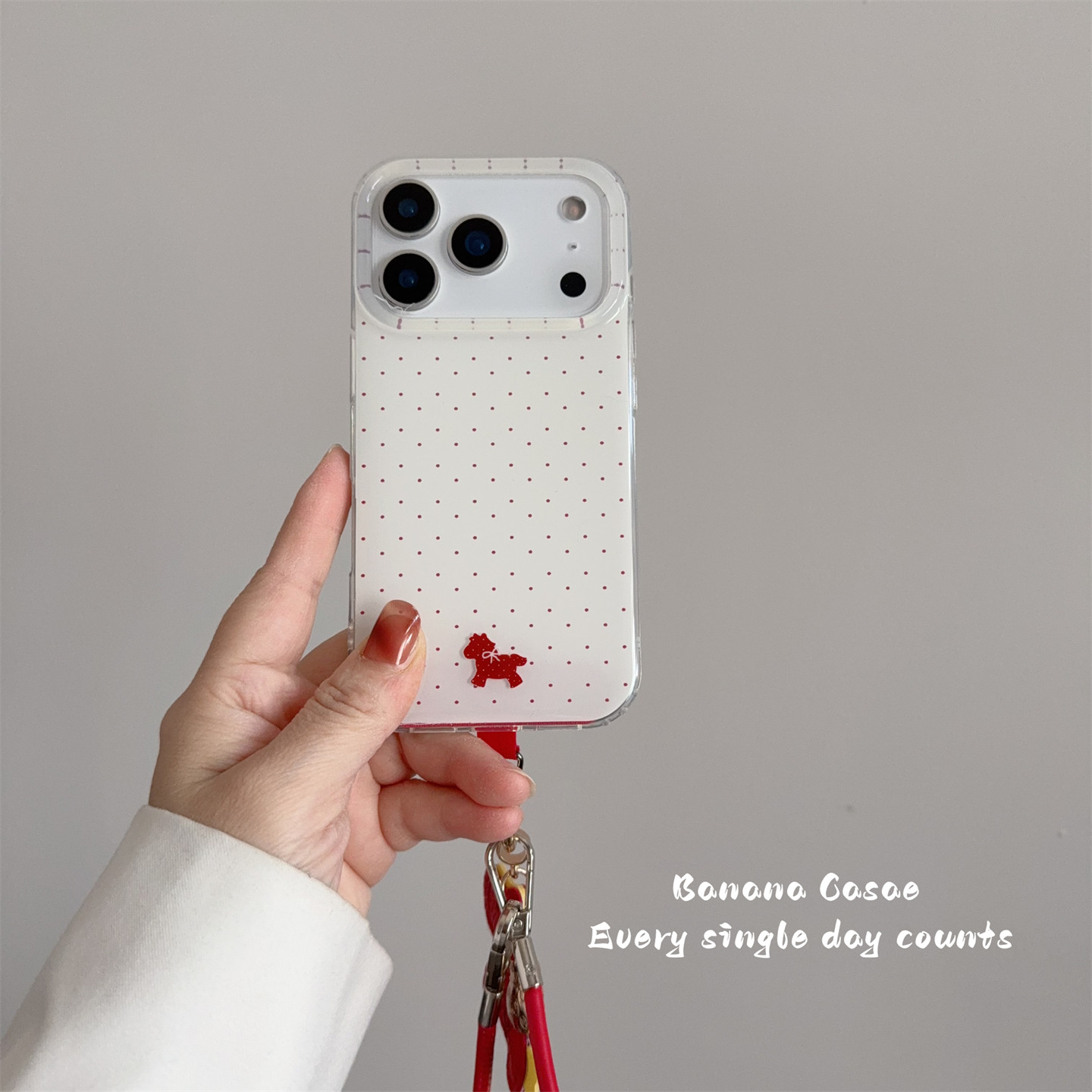 BananaCase新年款小众白色红波点小马适用iPhone17promax苹果16pro手机壳15promax红手绳14pro防摔保护套13硬,3C数码配件,手机保护套/壳,淘宝优惠券,粉丝福利购,淘宝优惠卷