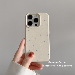 BananaCase韩国ins奶油白蓝色小波点适用iPhone17苹果air手机壳16promax防摔17pro简约15pro新款 14pro软壳