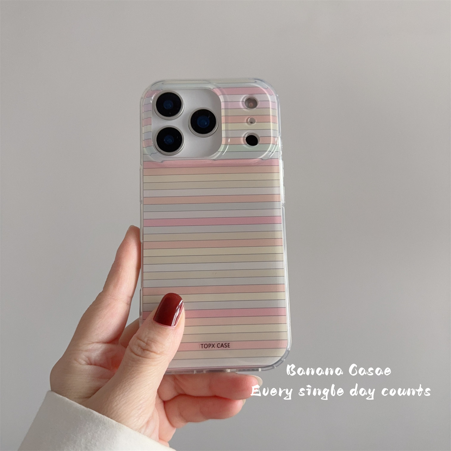 BananaCase韩国ins小清新彩色线条条纹适用iPhone16苹果17promax手机壳15pro新款14promax防摔13/16pro保护套