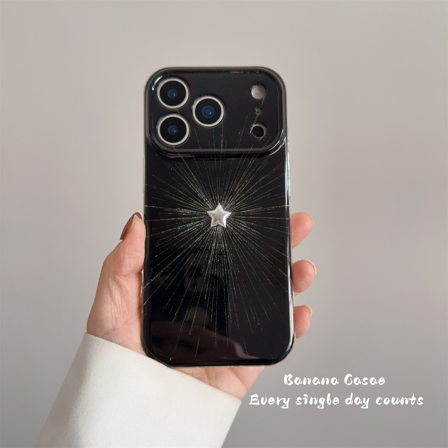 BananaCase小众ins简约黑色梦幻星星烟花适用17pro苹果16promax手机壳iPhone15新款14promax防摔保护套13硬壳,3C数码配件,手机保护套/壳,淘宝优惠券,粉丝福利购,淘宝优惠卷