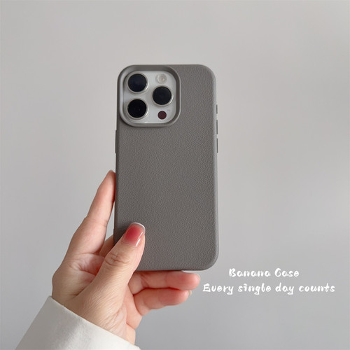 高级感ins水泥灰简约纯色手机壳