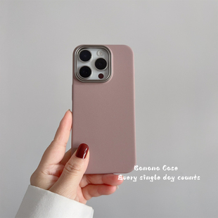 BananaCase韩国ins高级感土砂粉适用iPhone16promax手机壳15pro苹果14pro超薄磨砂16pro硬壳13简约12保护套16