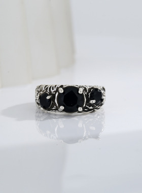 银色方锆石简约时尚男女式开口戒指跨境新品