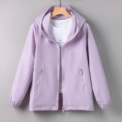 休闲宽松百搭连帽外套防风挡雨