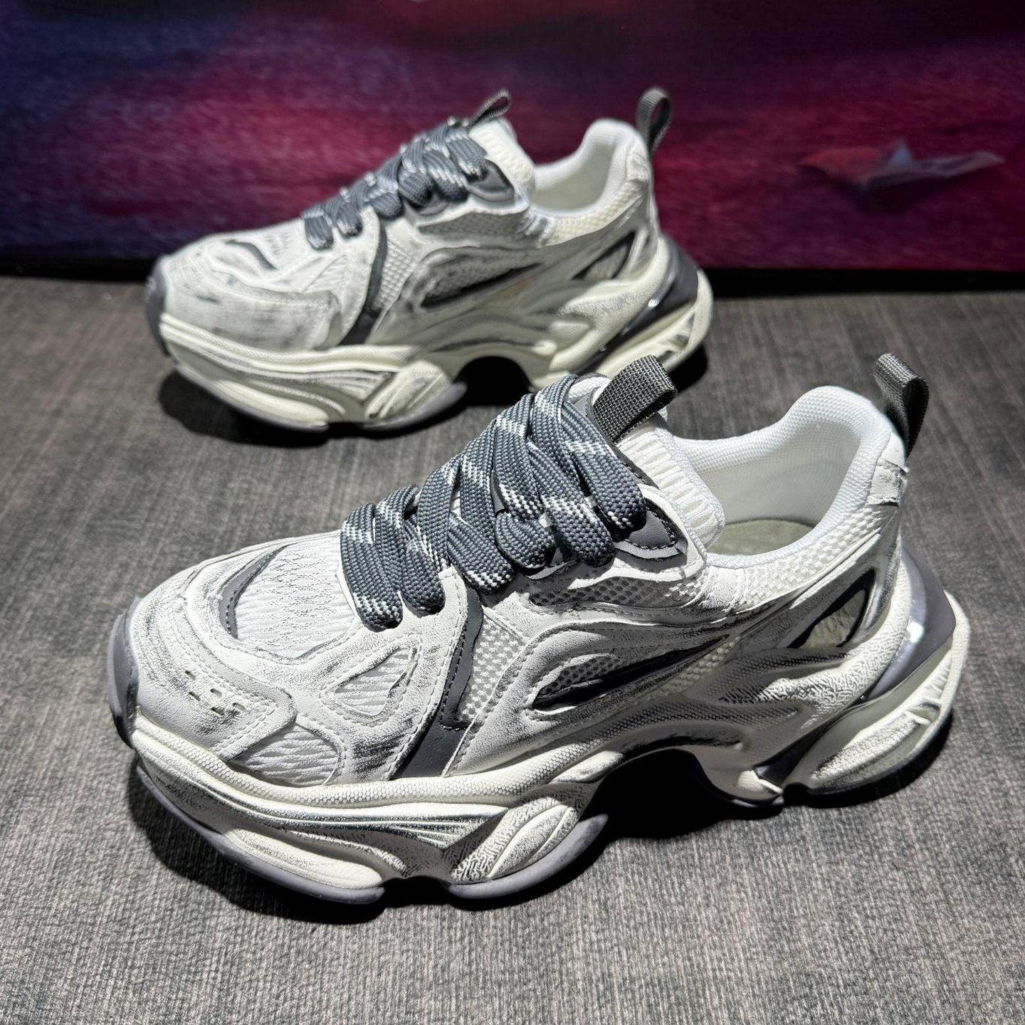 男鞋春厚底增高网面透气运动跑步休闲鞋ins潮百搭复古脏脏老爹鞋,流行男鞋,老爹鞋,淘宝优惠券,粉丝福利购,淘宝优惠卷