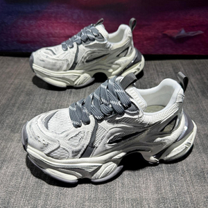 男鞋春厚底增高网面透气运动跑步休闲鞋ins潮百搭复古脏脏老爹鞋