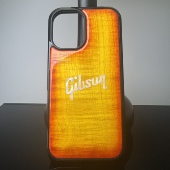 电吉他实木定制吉他摇滚手机壳硝基漆手工复古做旧苹果全系防摔壳