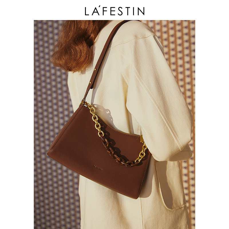 拉菲斯汀包包女2020新款潮时尚腋下法棍包休闲百搭链条单肩斜挎包