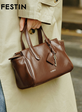 拉菲斯汀头层牛皮飞耳包2025新款真皮女包单肩斜挎包通勤手提包