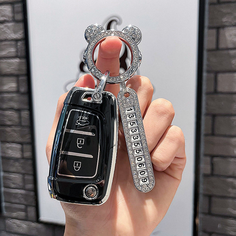 适用北京现代伊兰特21/22年款领先版高档保护壳车钥匙套包锁匙扣