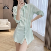 宽松性感洋气外穿白衬衣 女轻奢高级感设计感小众法式 衬衫 2026新款