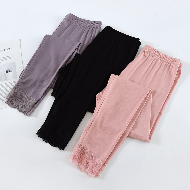 秋冬女士莫代尔秋裤单件薄款内穿修身蕾丝花边线裤衬裤打底保暖裤,女士内衣/男士内衣/家居服,保暖裤,淘宝优惠券,粉丝福利购,淘宝优惠卷