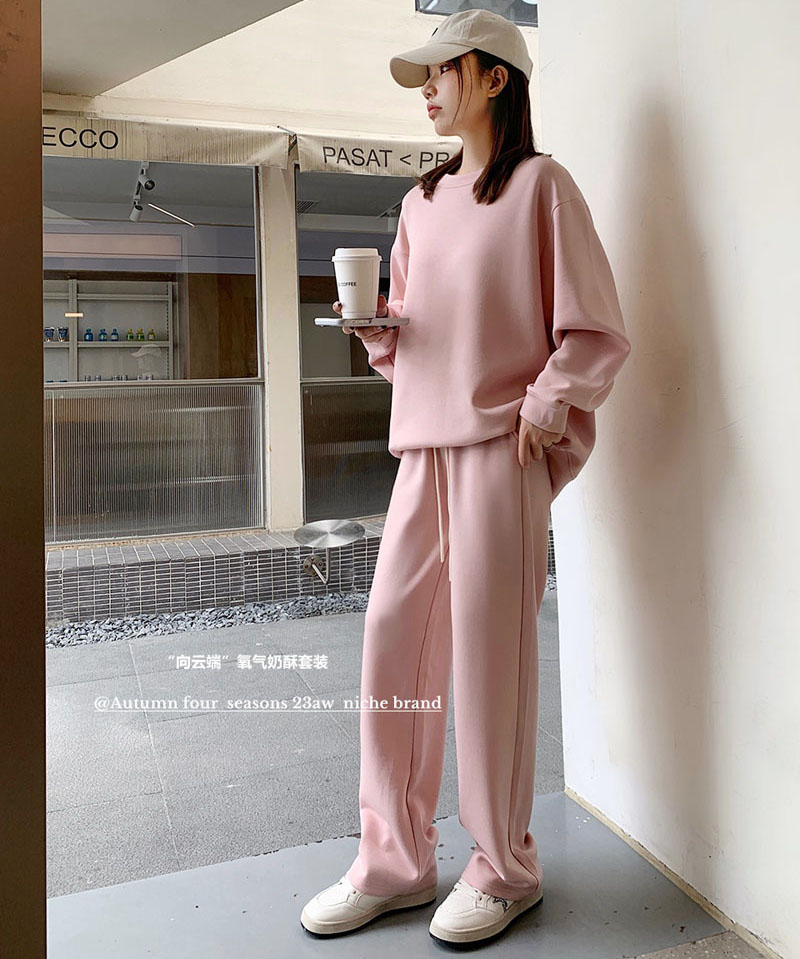 2025春季外出休闲哺乳套装长袖卫衣宽松喂奶衣产后月子服两件套女