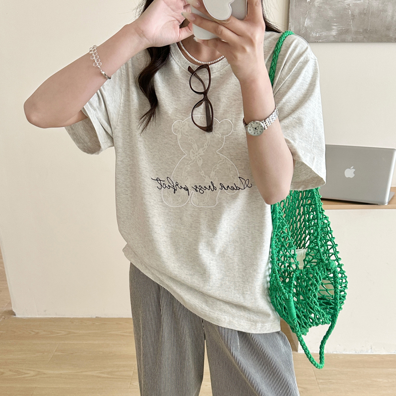 夏短袖純棉哺乳衣喂奶T恤寬松T恤