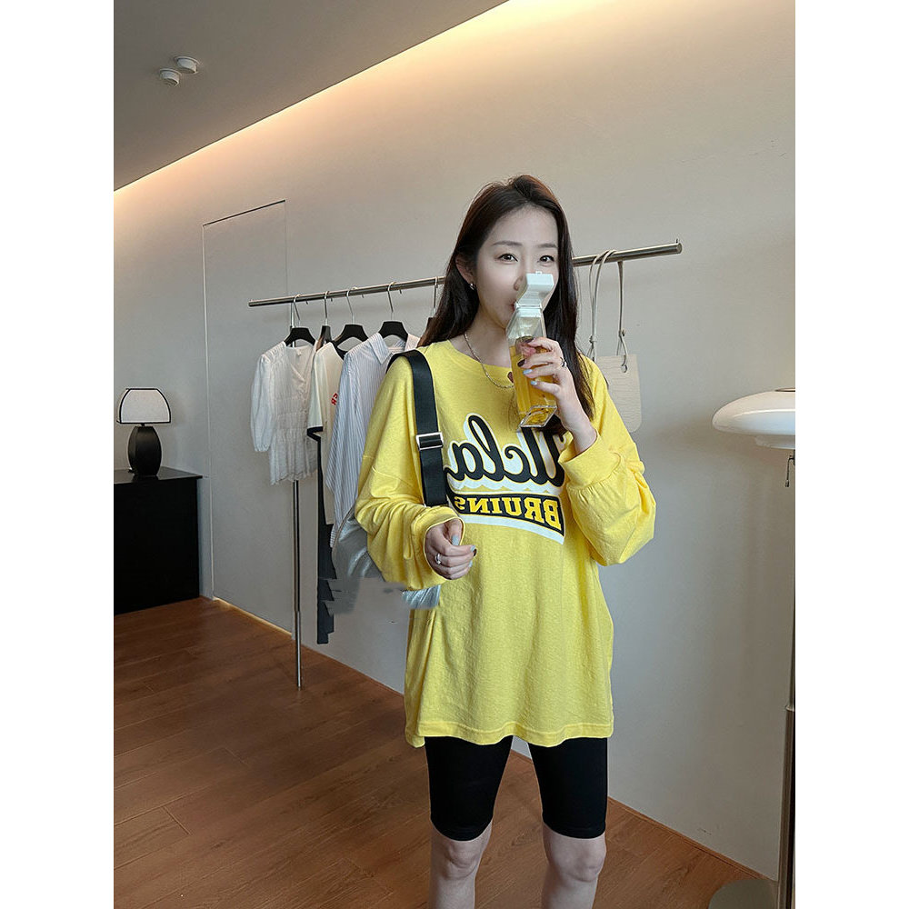 清仓亮色系字母涂鸦防晒T恤女