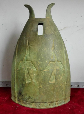 仿古青铜器风水摆件战国纯铜编钟复古镇宅古玩做旧包老浆装饰礼品