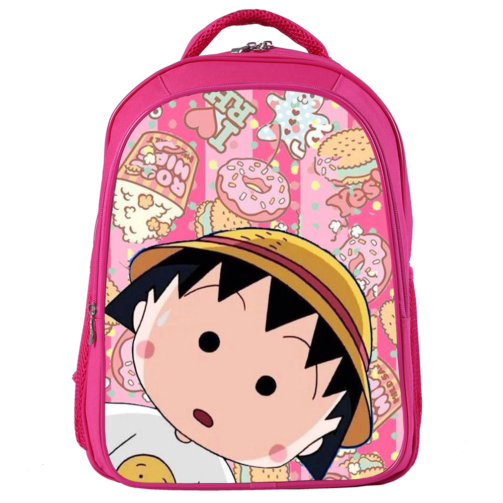 樱桃小丸子粉色小学生书包 大容量双层减负可爱卡通女孩儿童背包