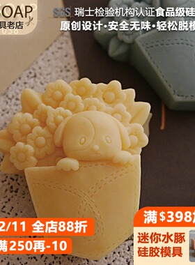PPSOAP原创设计食品级硅胶模 手工皂模 烘焙模具 LV038 喜出旺外