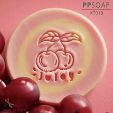 Творческие канцелярские принадлежности ppsoap设计精致压克力手工皂章diy印章 kt010 樱桃多汁