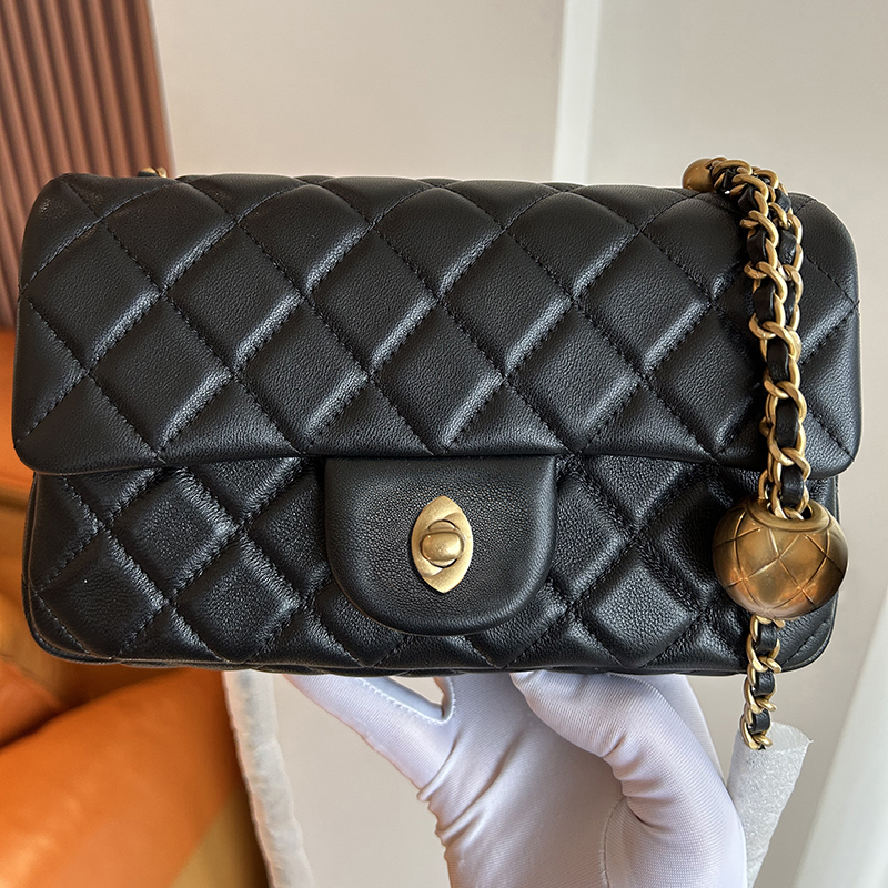 小金球珠cf大mini25bag hobo菱格链条包192231bag cocohandle woc