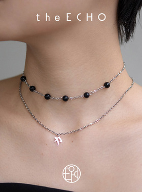 theECHO唤应「力」银 项链 男 女 情侣款 中性款 原创设计 送礼