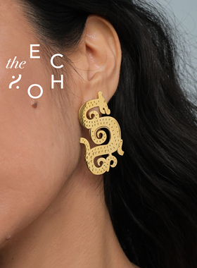 「龙女」dragon大耳环 18k镀金 设计师 派对 穿搭 theECHO唤应