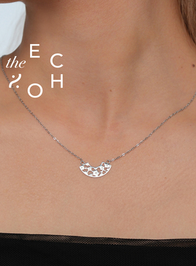 theECHO唤应「窗花」钛钢 镂空设计 送礼 锁骨 高级 新款 项链女